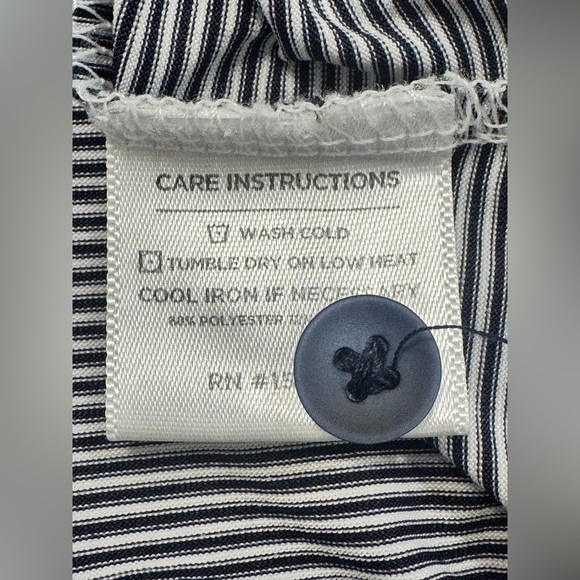 Mizzen Main Versa Polo Shirt Mens Large Trim Blue/White Stripe Performance Golf - Picture 5 of 8